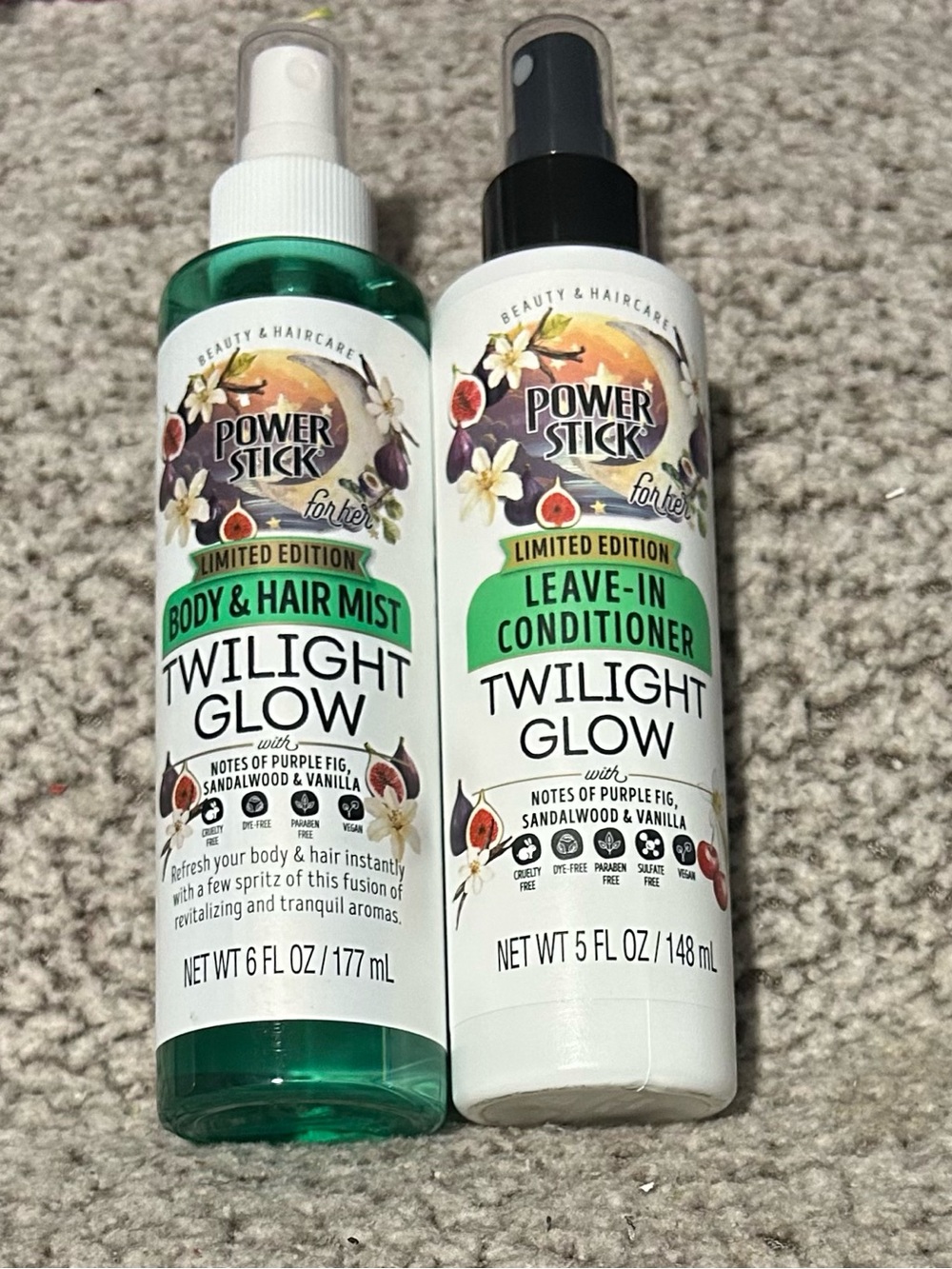 Twilight Glow Body & Hair Mist and Leave-In Conditioner — Green & White